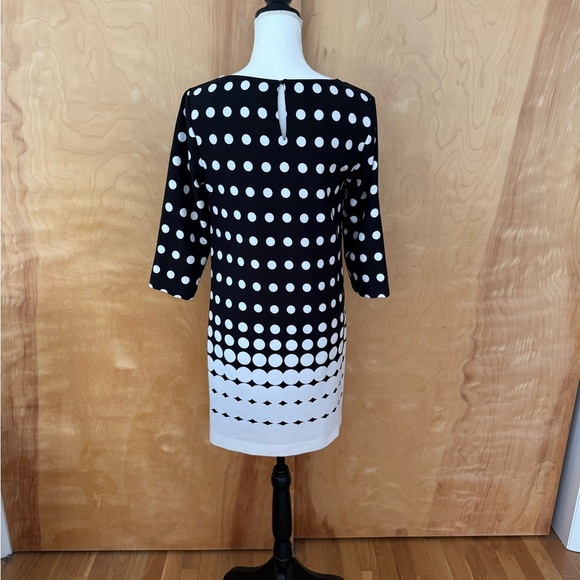 Banana Republic black and white polka dot shift dress - Picture 3 of 4